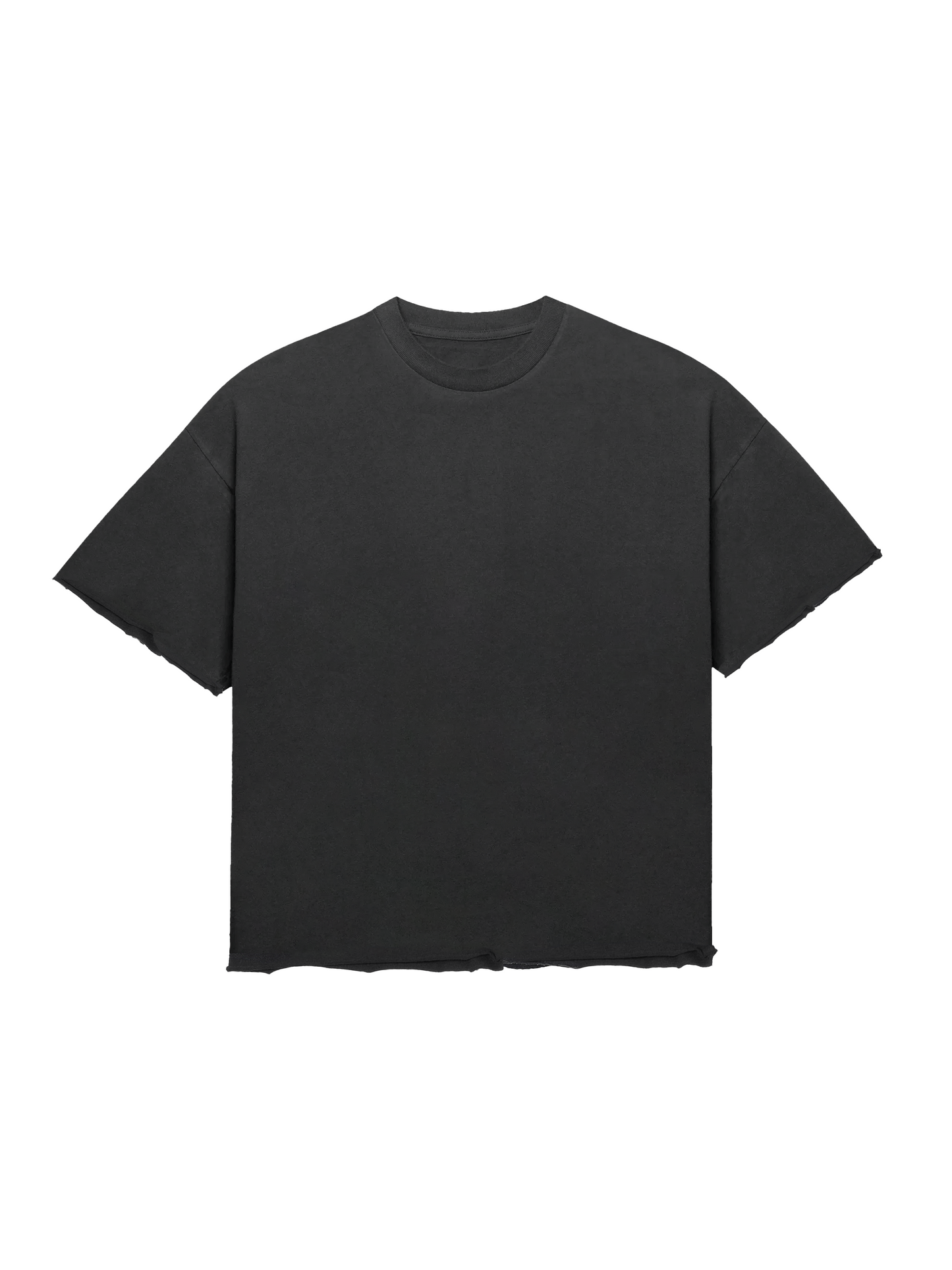 VINTAGE BLACK RAW EDGE TEE