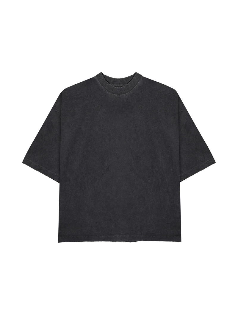 DISTRESSED PIGMENT BLACK TEE