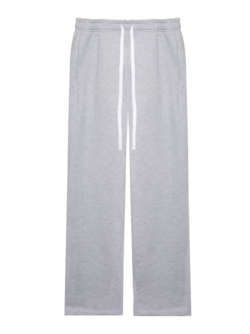 HEATHER GREY STRAIGHT LEG SWEATPANTS